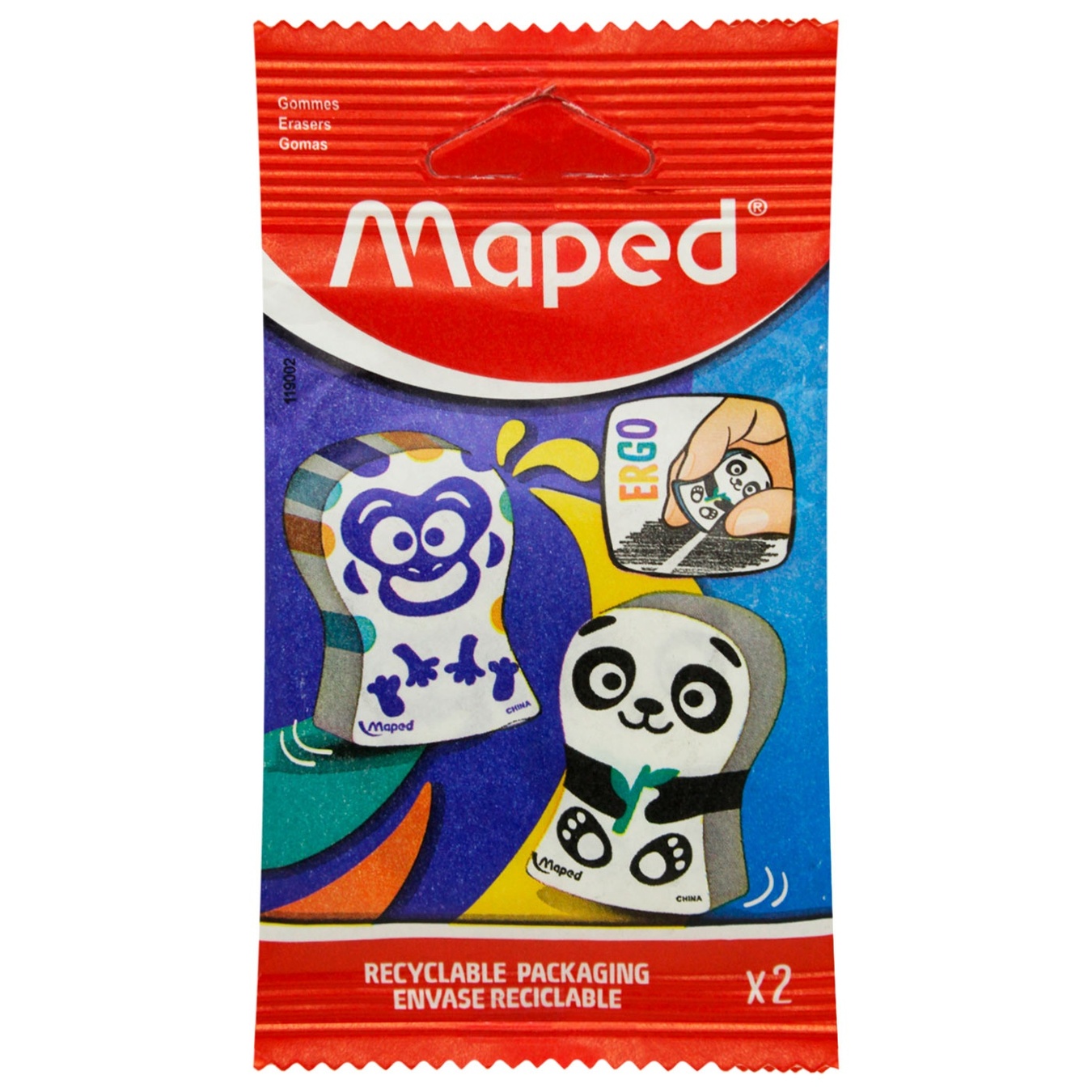 Гумка Maped Ergo Fun Multicolor в асортименті