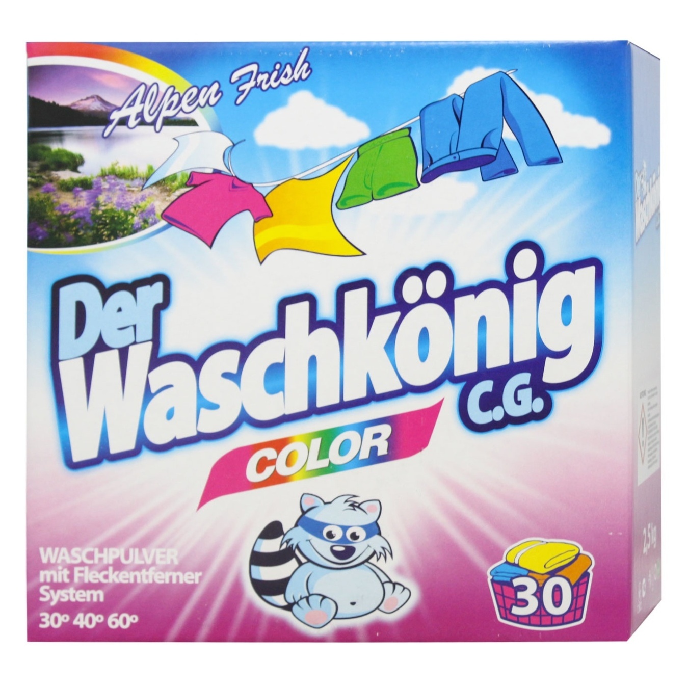 Пральний порошок Der Waschkonig Color для кольорових речей 2,5кг