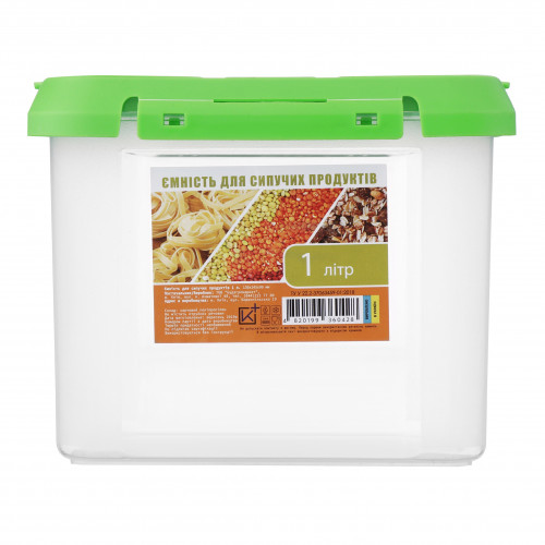 Ємність для сипучих продуктів 1л 130?145?90мм Krion 1шт