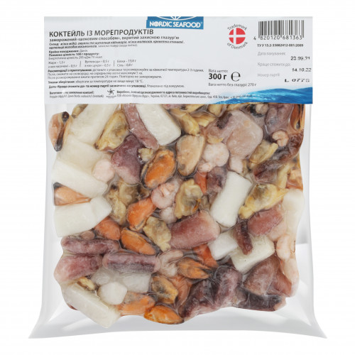 Коктейль із морепродуктів заморожений Nordic Seafood м/у 300г